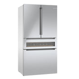 Bosch – 800 Series 20 Cu. Ft. 4-Door French Door Counter-Depth Smart Refrigerator with Beverage Cooler Drawer – Stainless steel