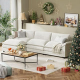 YESHOMY Sectional Modular Sofa U Shaped Chenille Fabric Couch with High Supportive & Soft Sponges and Removable Ottoman, Sleeper Comfy Upholstered Furniture for Living Room, Grey