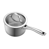 Cooks Standard Saucepan with Glass Lid, 2-Quart Classic Stainless Steel Sauce Pot, Silver